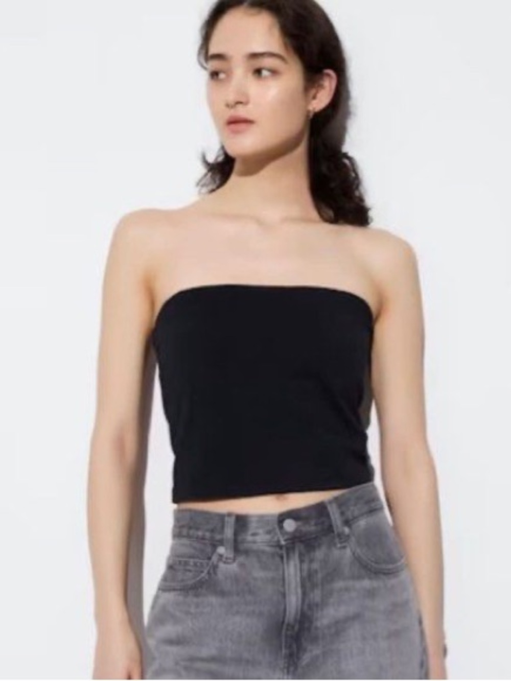 UNIQLO // AIRism Cotton Cropped Tube Bra Top